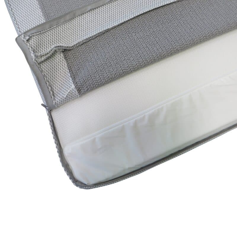 Gartenkultur Sitzkissen 90x90 cm für Basismodul "Bari", Sunbrella® Lopi Ash mit EverDry-Füllung, Detail Füllung