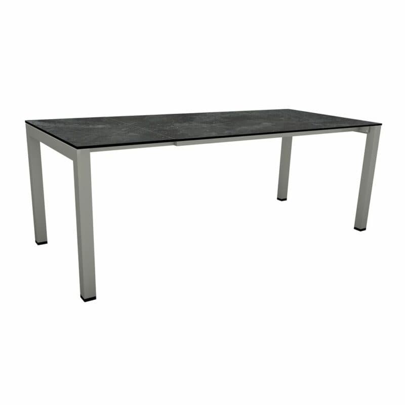Stern Ausziehtisch 160/210x90 cm, Alu graphit, HPL Slate