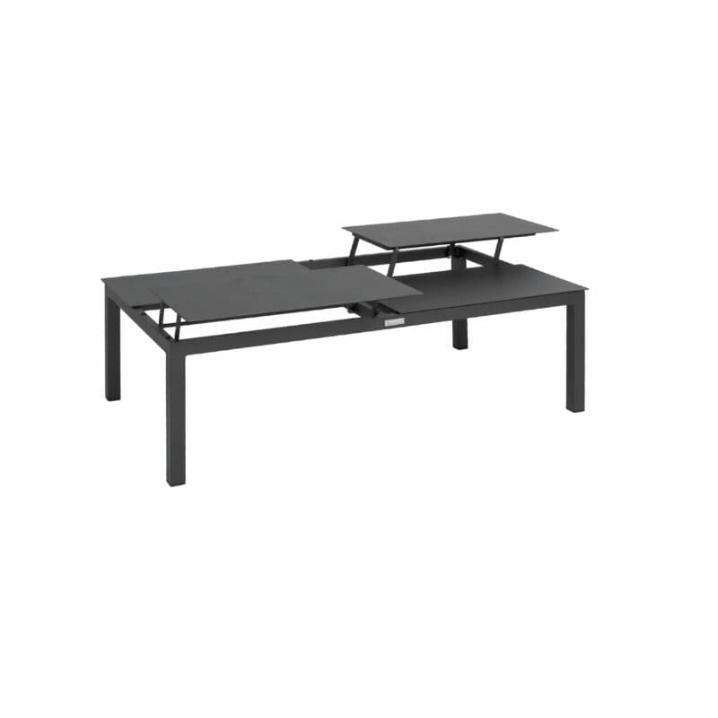 Jati&Kebon "Liem" Loungetisch, Gestell & Tischplatte aus Aluminium eisengrau