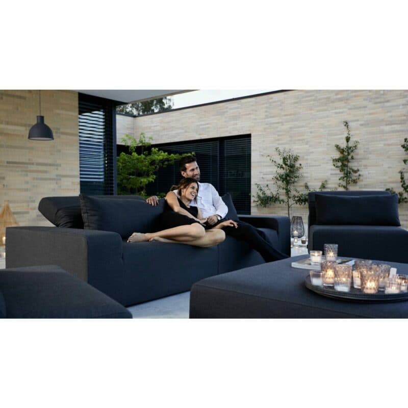 Kettler "Royal" Lounge Endteil links + rechts, Loungesessel und Loungehocker, Gestell Aluminium, Polster Textilgewebe Sunbrella® Sooty (anthrazit)