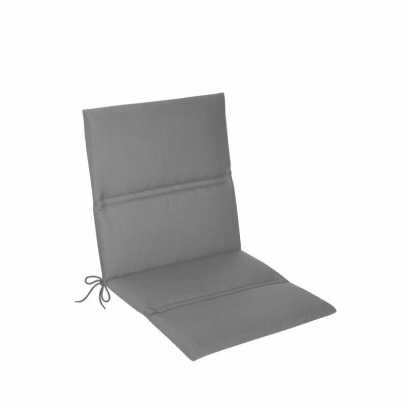 KETTtex Auflage für Gartenstuhl/Stapelstuhl mit niedriger Rückenlehne, grau