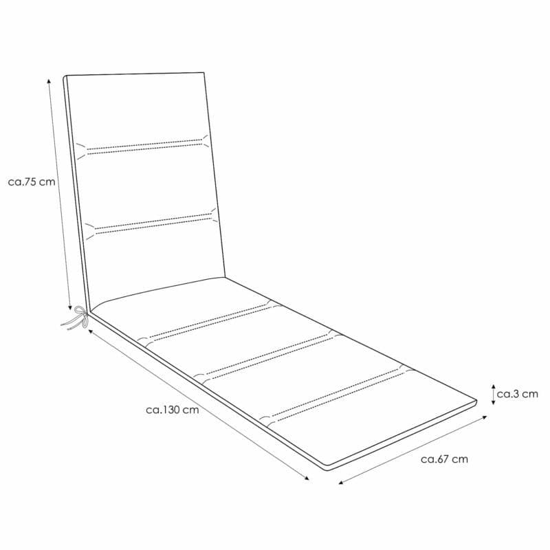 KETTtex Auflage für Gartenliege, 205x67 cm
