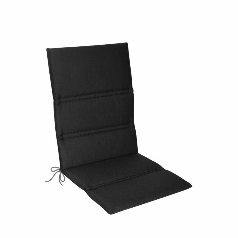 KETTtex Auflage für Gartenstuhl/Stapelstuhl mit etwas höherer Rückenlehne, 110x48 cm, graphit