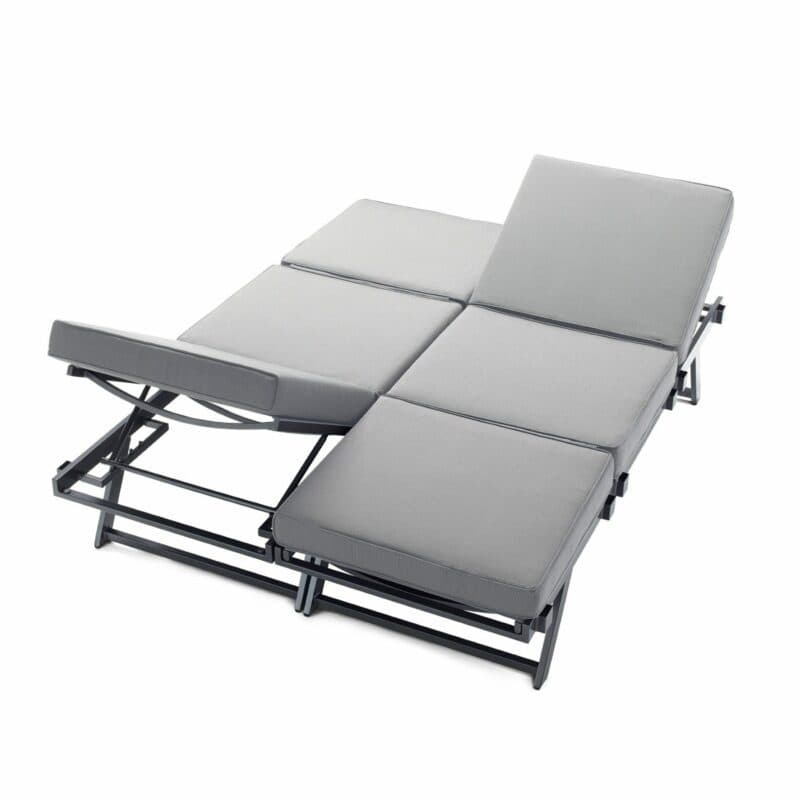 Sieger Loungeserie "Auckland", Gestell Aluminium eisengrau, Kissenfarbe hellgrau