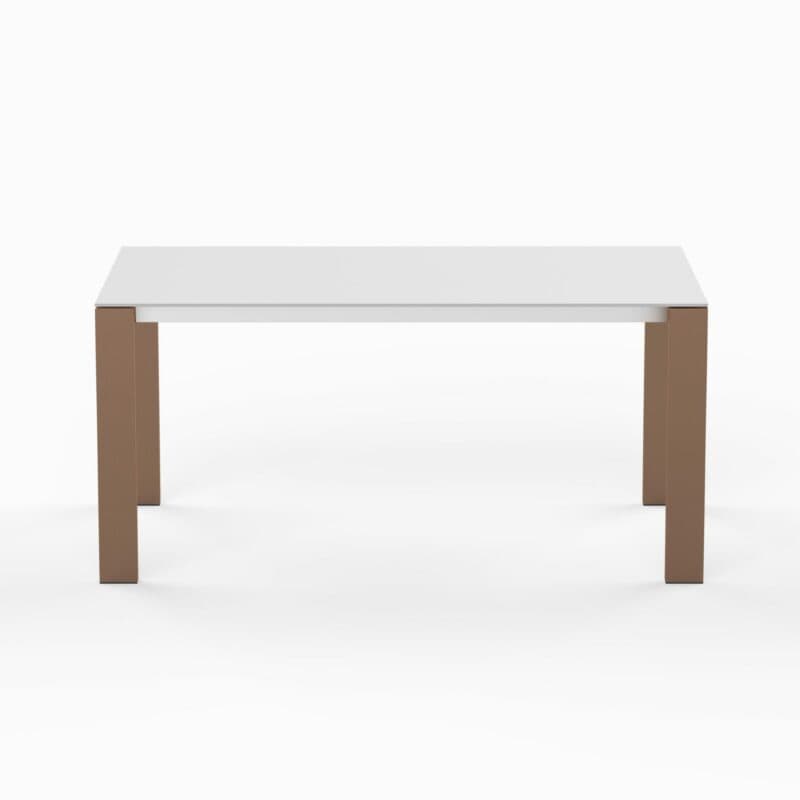 SIT Mobilia "Olympia Oslo Cobre" Gartentisch 160x95 cm, Gestell Edelstahl Kupfer verchromt, Tischplatte Dekton Chromica Uyuni
