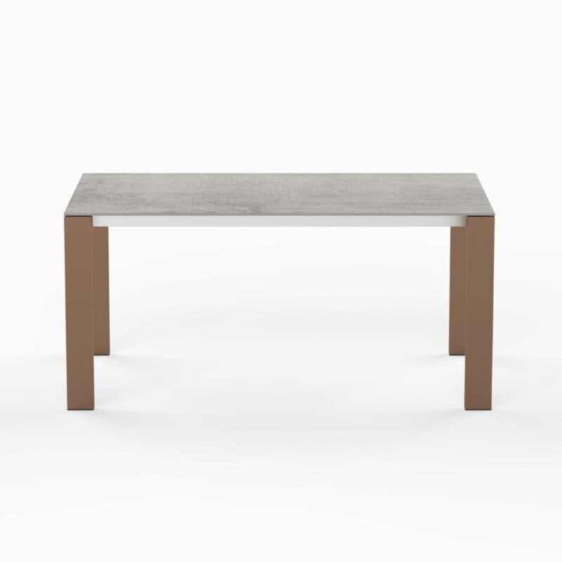 SIT Mobilia "Olympia Oslo Cobre" Gartentisch 160x95 cm, Gestell Edelstahl Kupfer verchromt, Tischplatte Dekton Kreta