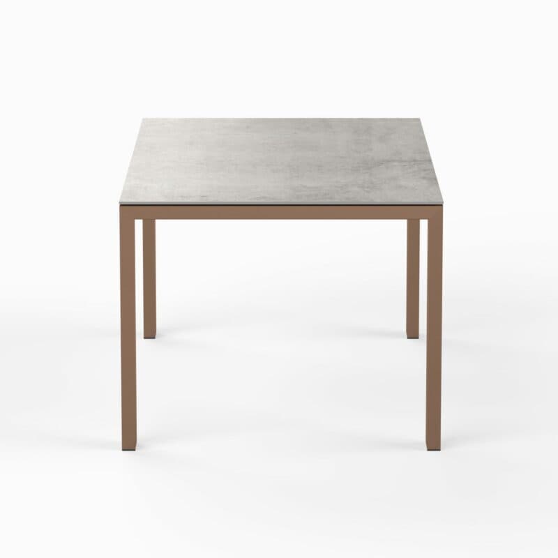 SIT Mobilia "Olympia Oslo Cobre" Gartentisch 160x95 cm, Gestell Edelstahl Kupfer verchromt, Tischplatte Dekton Kreta