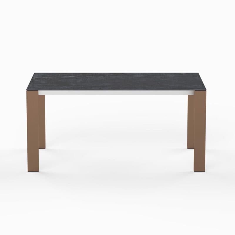 SIT Mobilia "Olympia Oslo Cobre" Gartentisch 160x95 cm, Gestell Edelstahl Kupfer verchromt, Tischplatte Dekton Laos