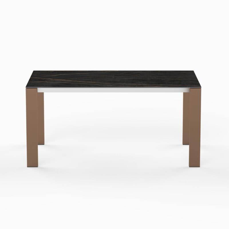 SIT Mobilia "Olympia Oslo Cobre" Gartentisch 160x95 cm, Gestell Edelstahl Kupfer verchromt, Tischplatte Dekton Laurent