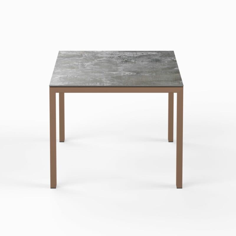 SIT Mobilia "Olympia Oslo Cobre" Gartentisch 160x95 cm, Gestell Edelstahl Kupfer verchromt, Tischplatte Dekton Orix