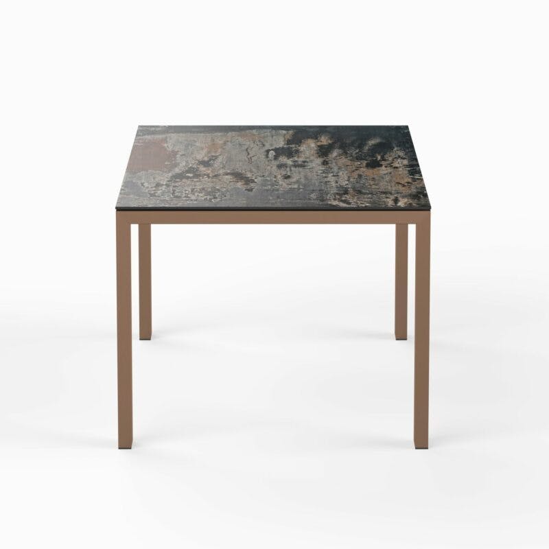 SIT Mobilia "Olympia Oslo Cobre" Gartentisch 160x95 cm, Gestell Edelstahl Kupfer verchromt, Tischplatte Dekton Trilium