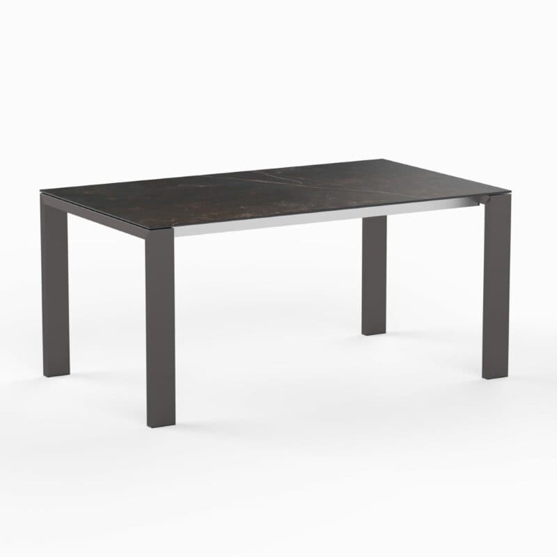 SIT Mobilia "Olympia Oslo Preto" Gartentisch 160x95 cm, Gestell Edelstahl schwarz verchromt, Tischplatte Dekton Kelya