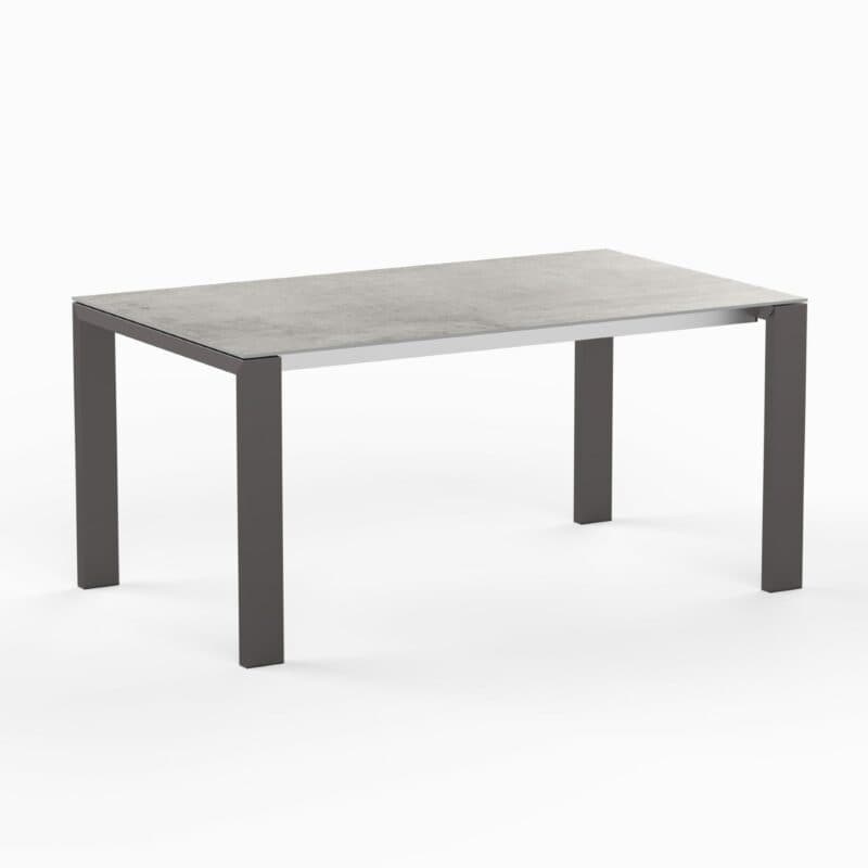 SIT Mobilia "Olympia Oslo Preto" Gartentisch 160x95 cm, Gestell Edelstahl schwarz verchromt, Tischplatte Dekton Kreta