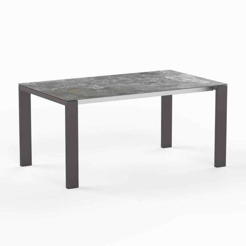 SIT Mobilia "Olympia Oslo Preto" Gartentisch 160x95 cm, Gestell Edelstahl schwarz verchromt, Tischplatte Dekton Orix