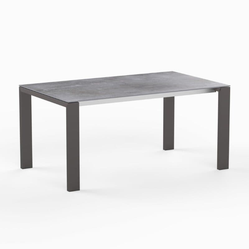 SIT Mobilia "Olympia Oslo Preto" Gartentisch 160x95 cm, Gestell Edelstahl schwarz verchromt, Tischplatte Dekton Soke