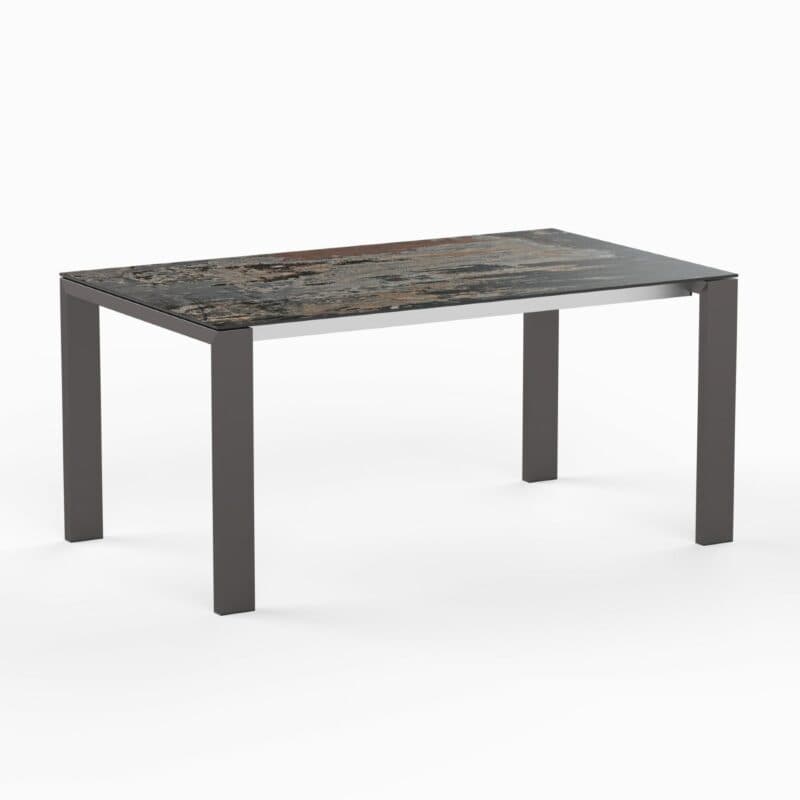 SIT Mobilia "Olympia Oslo Preto" Gartentisch 160x95 cm, Gestell Edelstahl schwarz verchromt, Tischplatte Dekton Trilium