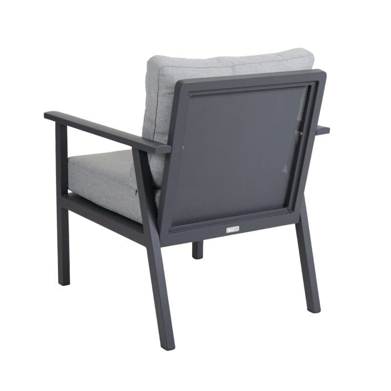 Brafab "Samvaro" Diningsessel, Gestell Aluminium anthrazit, Sitz- und Rückenpolster Olefin grau