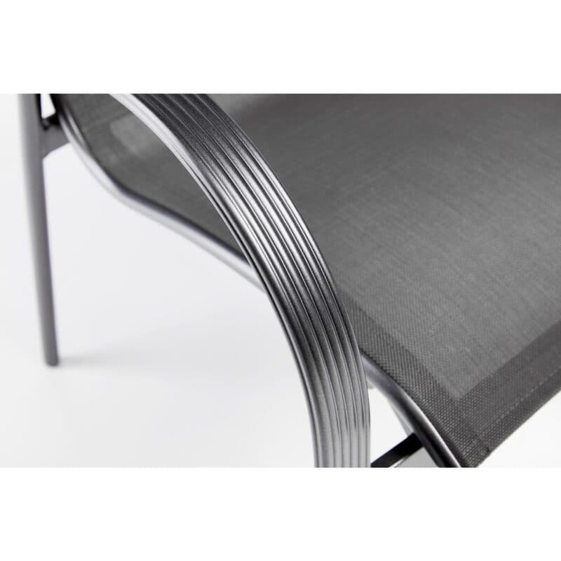 Kettler Tampa Stapelsessel, Aluminium anthrazit, Bespannung Textilen anthrazit