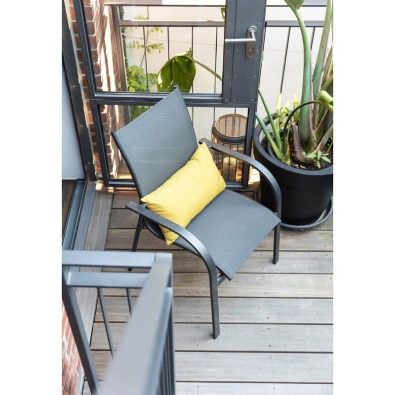 Kettler "Tampa" Stapelsessel, Aluminium anthrazit, Bespannung Textilen anthrazit