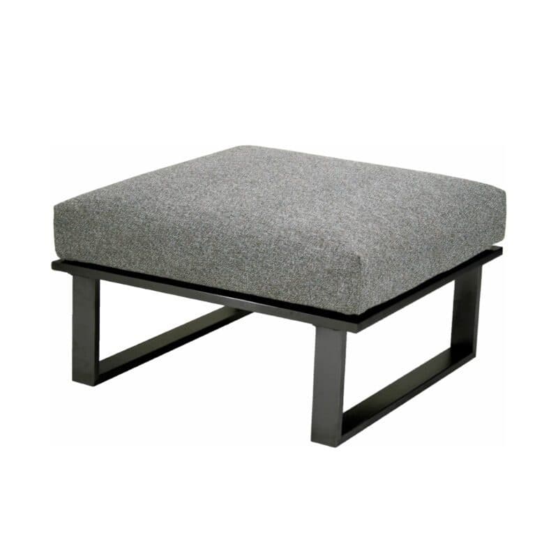 Zebra "Belvedere" Loungehocker, Gestell Edelstahl graphite, Polster Tuva tweed grey (wetterfest)
