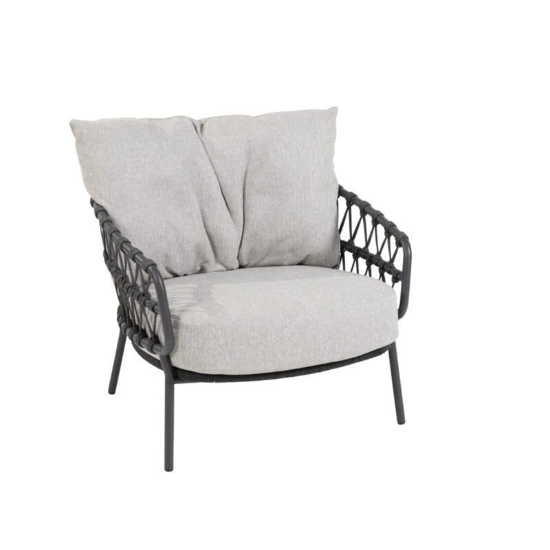 4seasons Outdoor "Calpi" Loungesessel, Alu anthrazit, Rope anhrazit