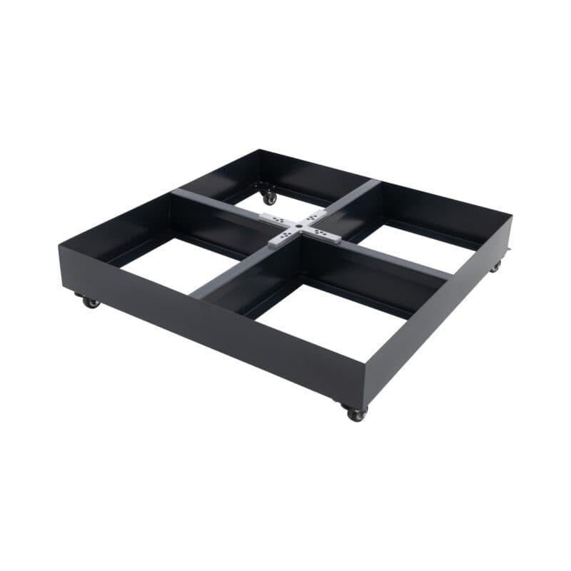 Doppler "Active Easy" Rollsockel, Stahlrahmenständer, Kunststoffabdeckung, 4 feststellbare Rollen