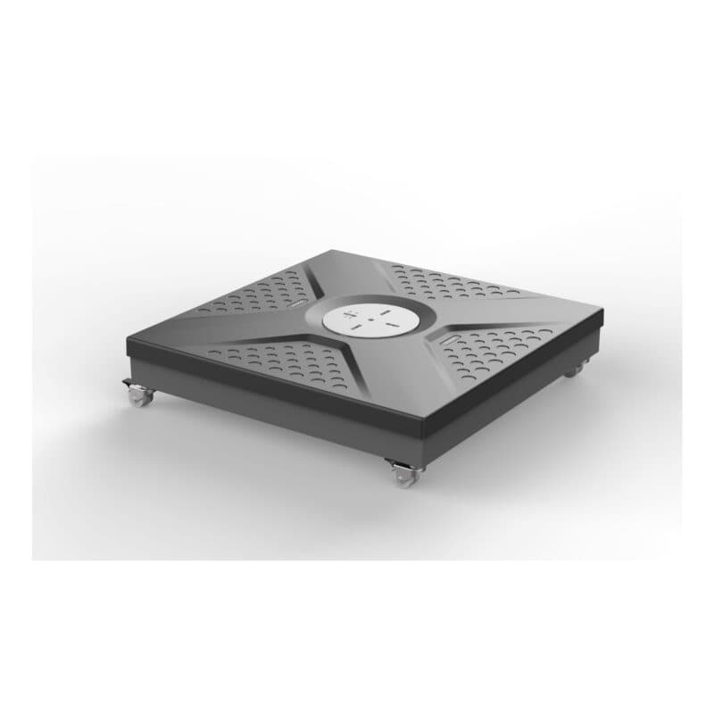 Doppler "Active Easy" Rollsockel, Stahlrahmenständer, Kunststoffabdeckung, 4 feststellbare Rollen