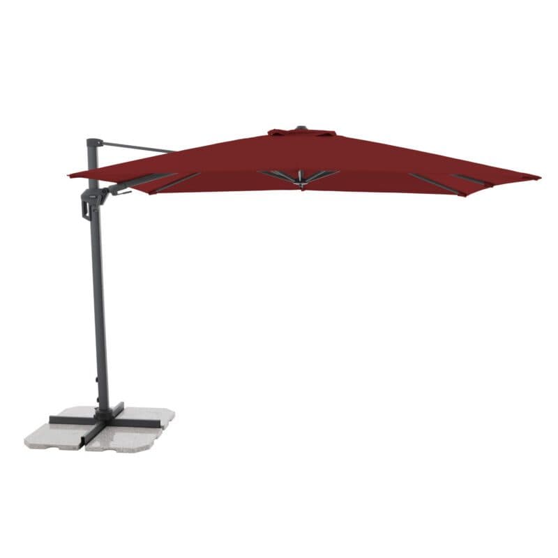 Doppler "Active Green Edition" Ampelschirm, rechteckig, 310x210 cm, Farbe 833 Bordeaux