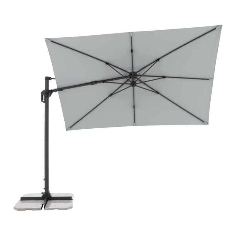 Doppler "Active Green Edition" Ampelschirm, rechteckig, 310x210 cm, Farbe 827 Hellgrau