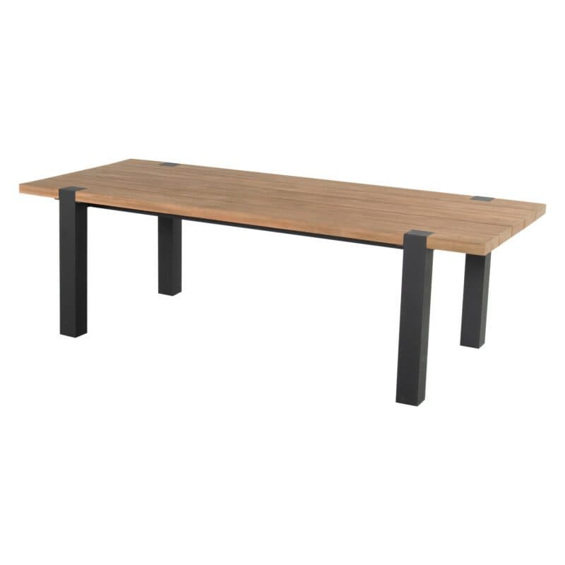 Hartman "Esmee" Gartentisch 200x100 cm, Gestell Aluminium carbon black, Tischplatte Teakholz