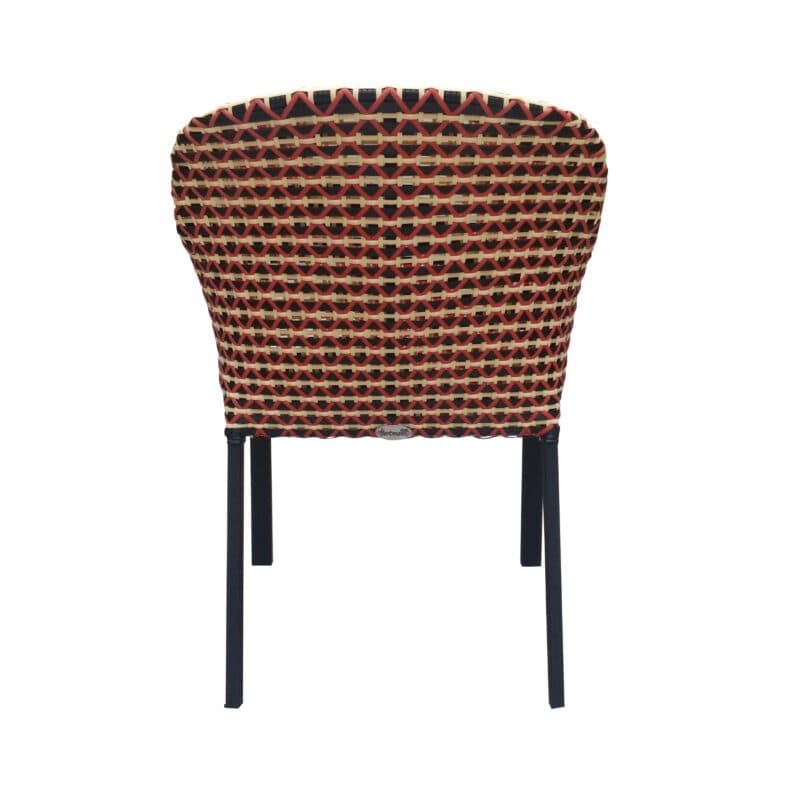 Hartman "Kelly" Diningsessel, Gestell Aluminium carbon black, Sitzfläche Polyrattan Coral red