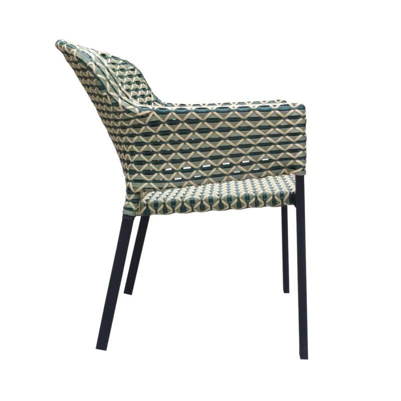 Hartman "Kelly" Diningsessel, Gestell Aluminium carbon black, Sitzfläche Polyrattan Emerald green