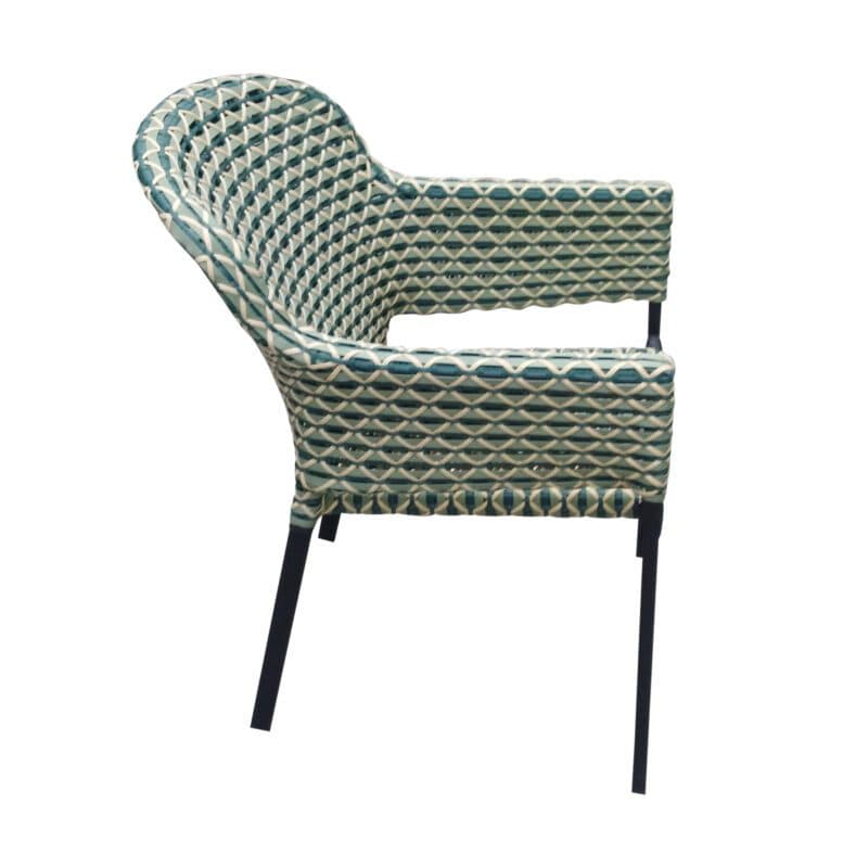 Hartman "Kelly" Diningsessel, Gestell Aluminium carbon black, Sitzfläche Polyrattan Emerald green