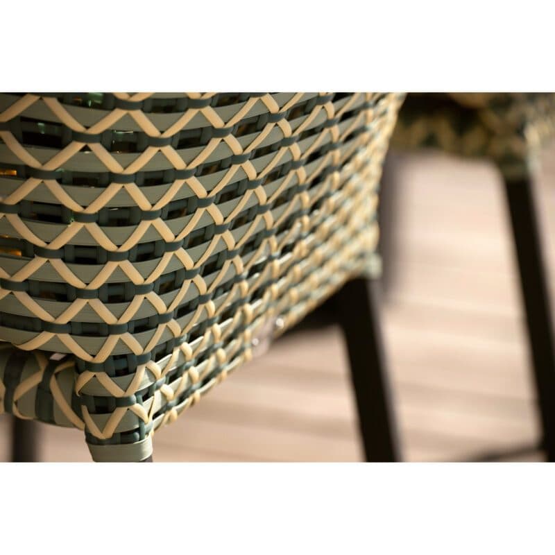 Hartman "Kelly" Diningsessel, Gestell Aluminium carbon black, Sitzfläche Polyrattan Emerald green