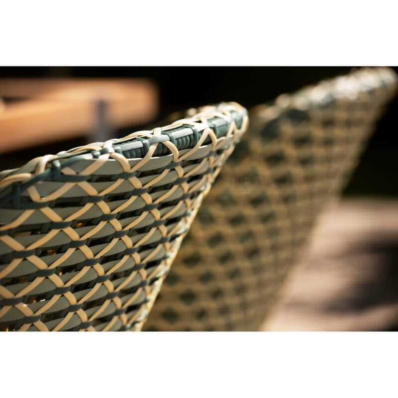 Hartman "Kelly" Diningsessel, Gestell Aluminium carbon black, Sitzfläche Polyrattan Emerald green