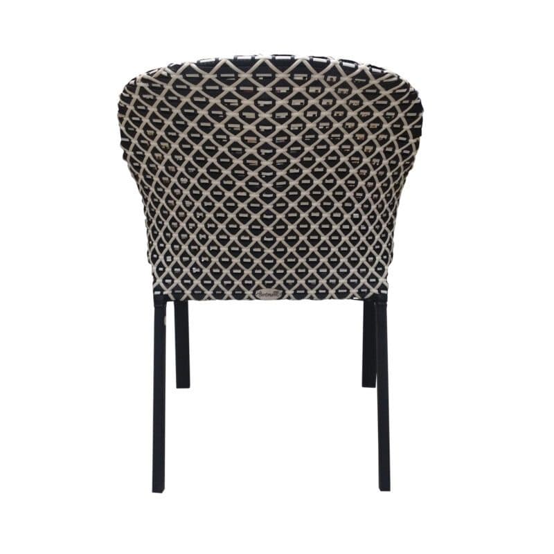 Hartman "Kelly" Diningsessel, Gestell Aluminium carbon black, Sitzfläche Polyrattan White&Black