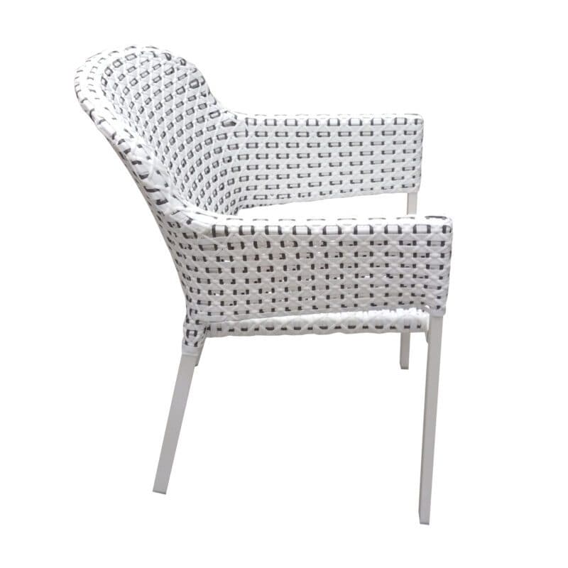 Hartman "Kelly" Diningsessel, Gestell Aluminium royal white, Sitzfläche Polyrattan Moccacino