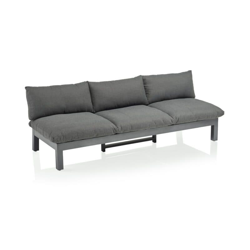 Kettler Comfort Loungesofa 3-sitzig, Alu anthrazit matt, Outdoorbezug graphit