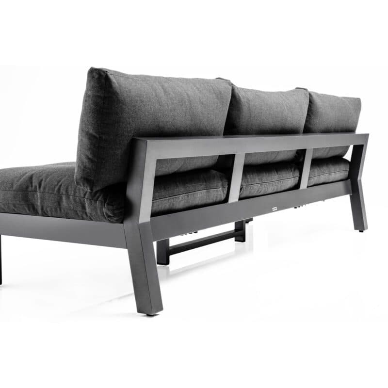 Kettler Comfort Loungesofa 3-sitzig, Alu anthrazit matt, Outdoorbezug graphit