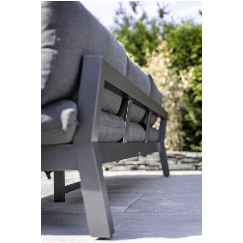 Kettler Comfort Loungesofa 3-sitzig, Alu anthrazit matt, Outdoorbezug graphit
