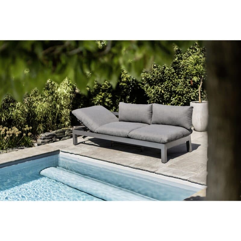 Kettler Comfort Loungesofa 3-sitzig, Alu anthrazit matt, Outdoorbezug graphit