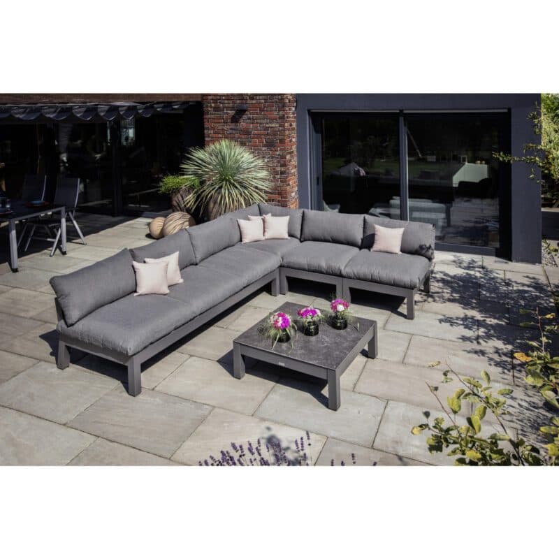 Kettler Comfort Loungeset, Alu anthrazit matt, Outdoorbezug graphit