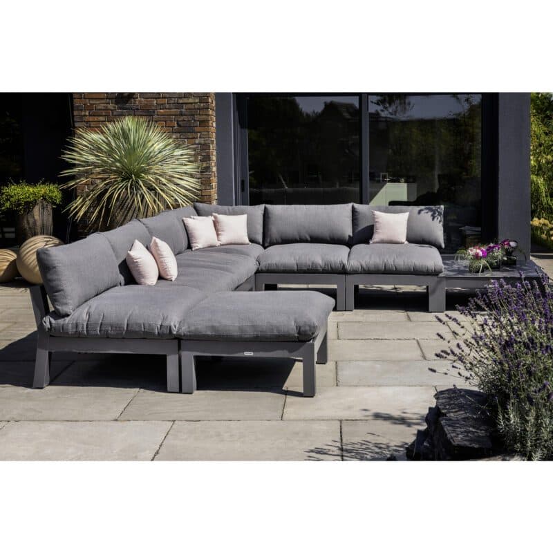 Kettler Comfort Loungeset, Alu anthrazit matt, Outdoorbezug graphit