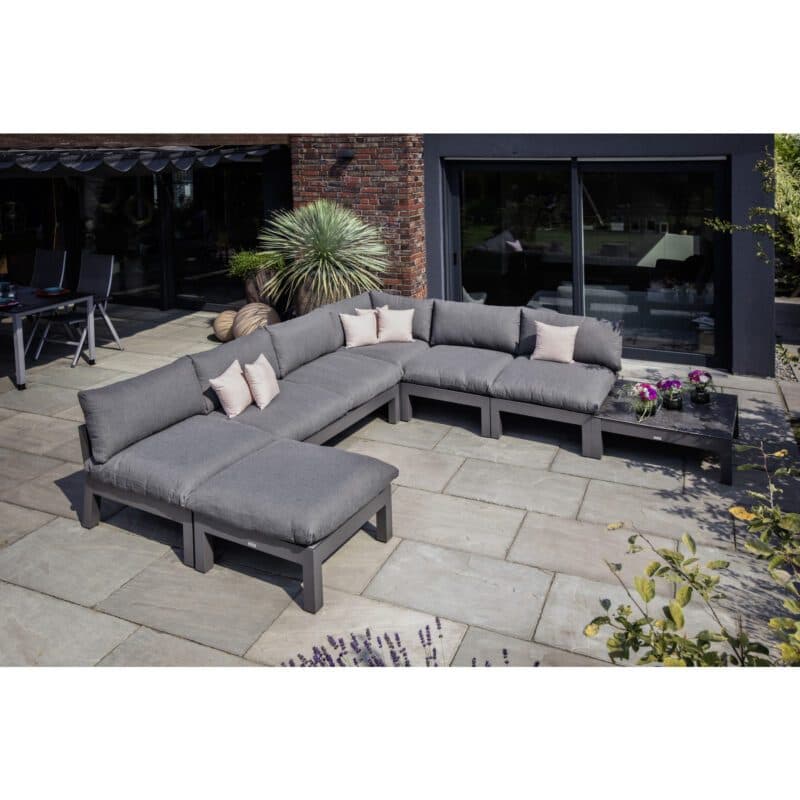 Kettler Comfort Loungeset, Alu anthrazit matt, Outdoorbezug graphit