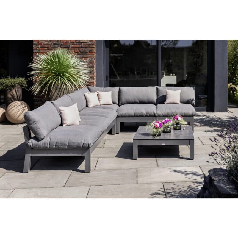 Kettler Comfort Loungeset, Alu anthrazit matt, Outdoorbezug graphit
