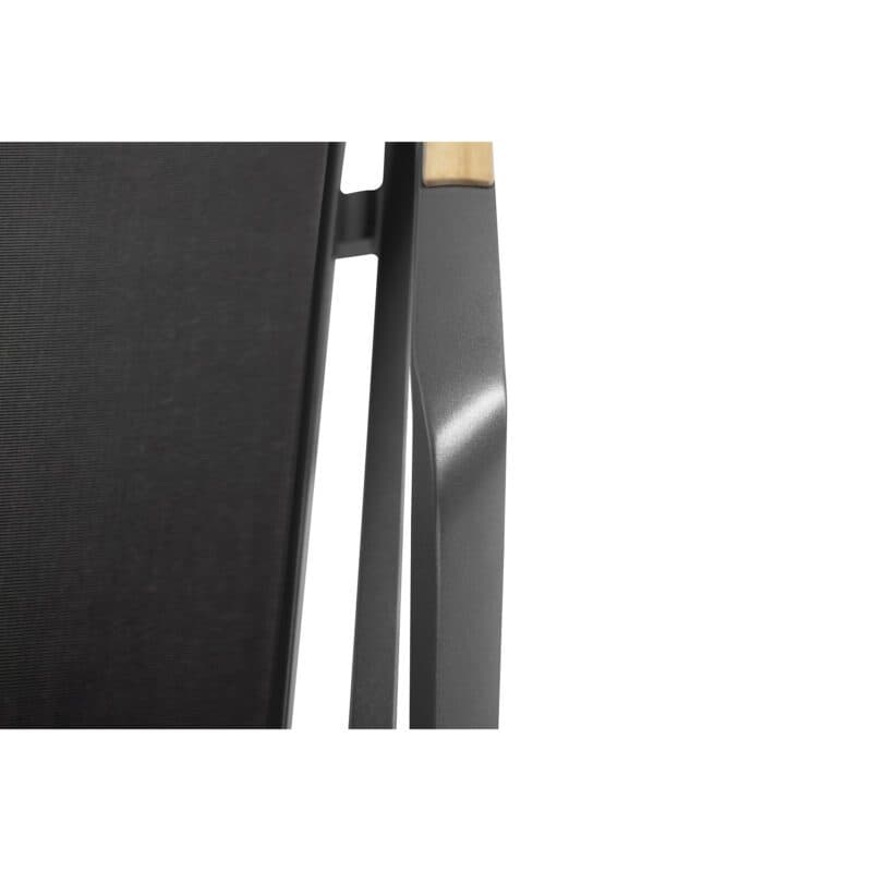 Kettler Diamond Stapelliege, Alu anthrazit, Twitchell® charcoal, Armlehnen Teak