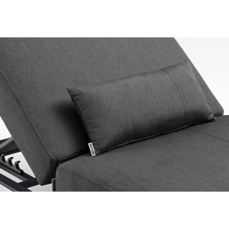 Kettler "Pure" Silver-Line Sonnenliege, Gestell Aluminium anthrazit, Bezug Sunbrella Sooty, Polster mit schnelltrocknendem Schaum