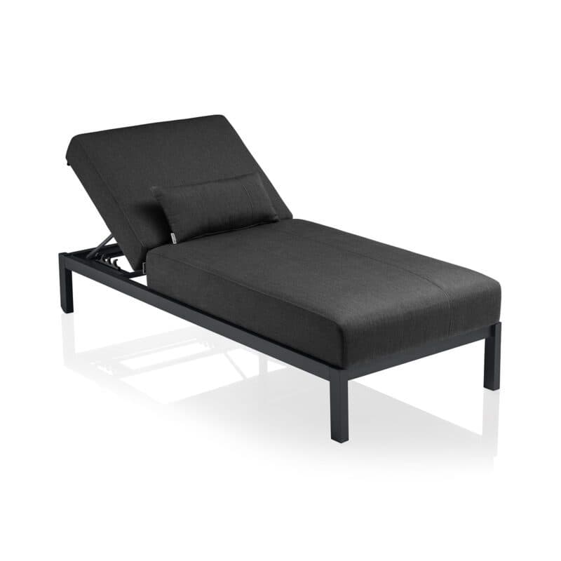 Kettler "Pure" Silver-Line Sonnenliege, Gestell Aluminium anthrazit, Bezug Sunbrella Sooty, Polster mit schnelltrocknendem Schaum