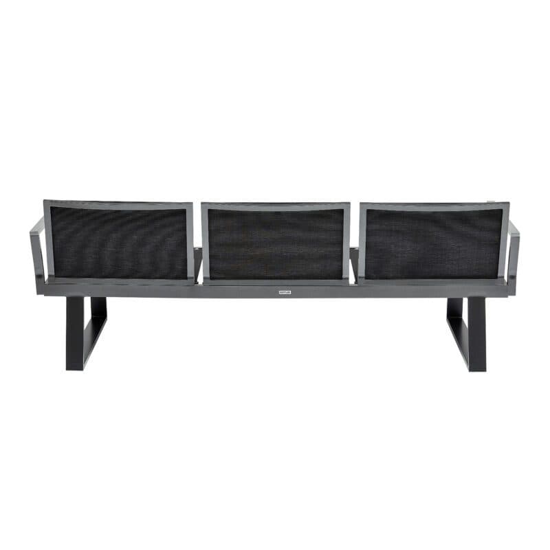 Kettler Rasmus Lounge/Liege, 3-sitzig, Alu anthrazit, Twitchell® charcoal, Armlehne Alu