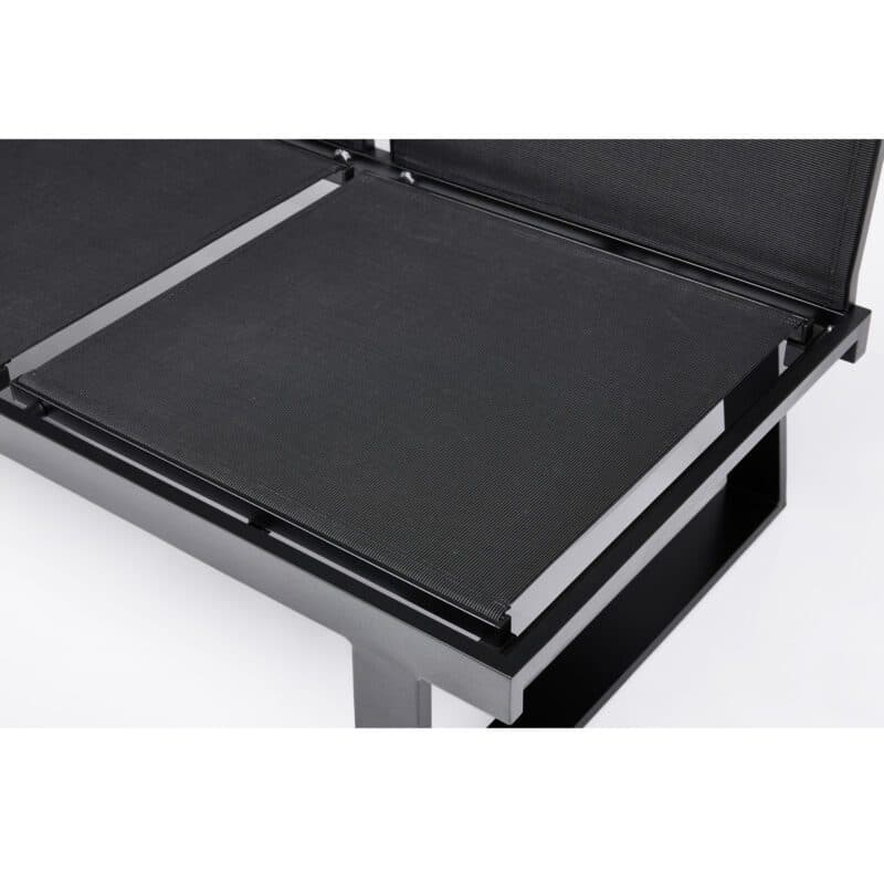 Kettler Rasmus Lounge/Liege, 3-sitzig, Alu anthrazit, Twitchell® charcoal